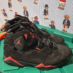 Air Jordan True Flight Size 11 Black and Infared High Top 342964-023 2013